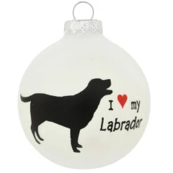 Personalized I Love My Labrador Glass Ornament -Holiday Decoration Store 1135618 web 2