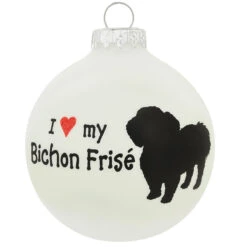 Personalized I Love My Bichon Frise Glass Ornament 5 Personalized I Love My Bichon Frise Glass Ornament -Holiday Decoration Store 1135621 web 2