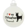 Personalized I Love My Chihuahua Glass Ornament 1 Personalized I Love My Chihuahua Glass Ornament -Holiday Decoration Store 1135627 web 1.default