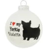 Personalized I Love My Yorkie Glass Ornament 2 Personalized I Love My Yorkie Glass Ornament -Holiday Decoration Store 1135630 web 1.default