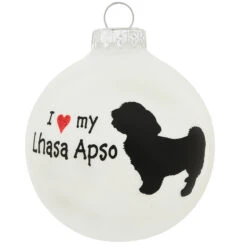 Personalized I Love My Lhasa Apso Glass Ornament -Holiday Decoration Store 1135631 web 2