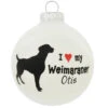 Personalized I Love My Weimaraner Glass Ornament 1 Personalized I Love My Weimaraner Glass Ornament -Holiday Decoration Store 1135635 web 1.default