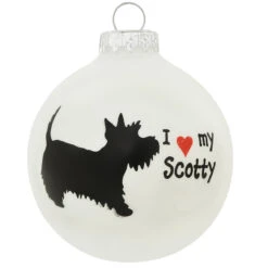 Personalized I Love My Scotty Glass Ornament -Holiday Decoration Store 1135637 web 2