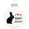 Personalized I Love My Rabbit Glass Ornament 2 Personalized I Love My Rabbit Glass Ornament -Holiday Decoration Store 1136237 web 1.default