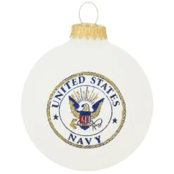 U.S. Navy Emblem Heart Gifts Ornament