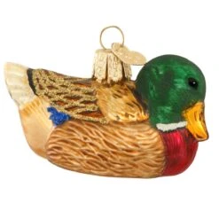 Mallard Duck Glass Ornament
