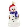 Happy Snowman Glass Ornament -Holiday Decoration Store 1140588 web 1.default