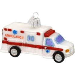 Ambulance Glass Ornament