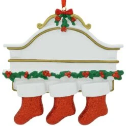 Personalized Mantle With 3 Stockings Ornament 7 Personalized Mantle With 3 Stockings Ornament -Holiday Decoration Store 1142359 web 3