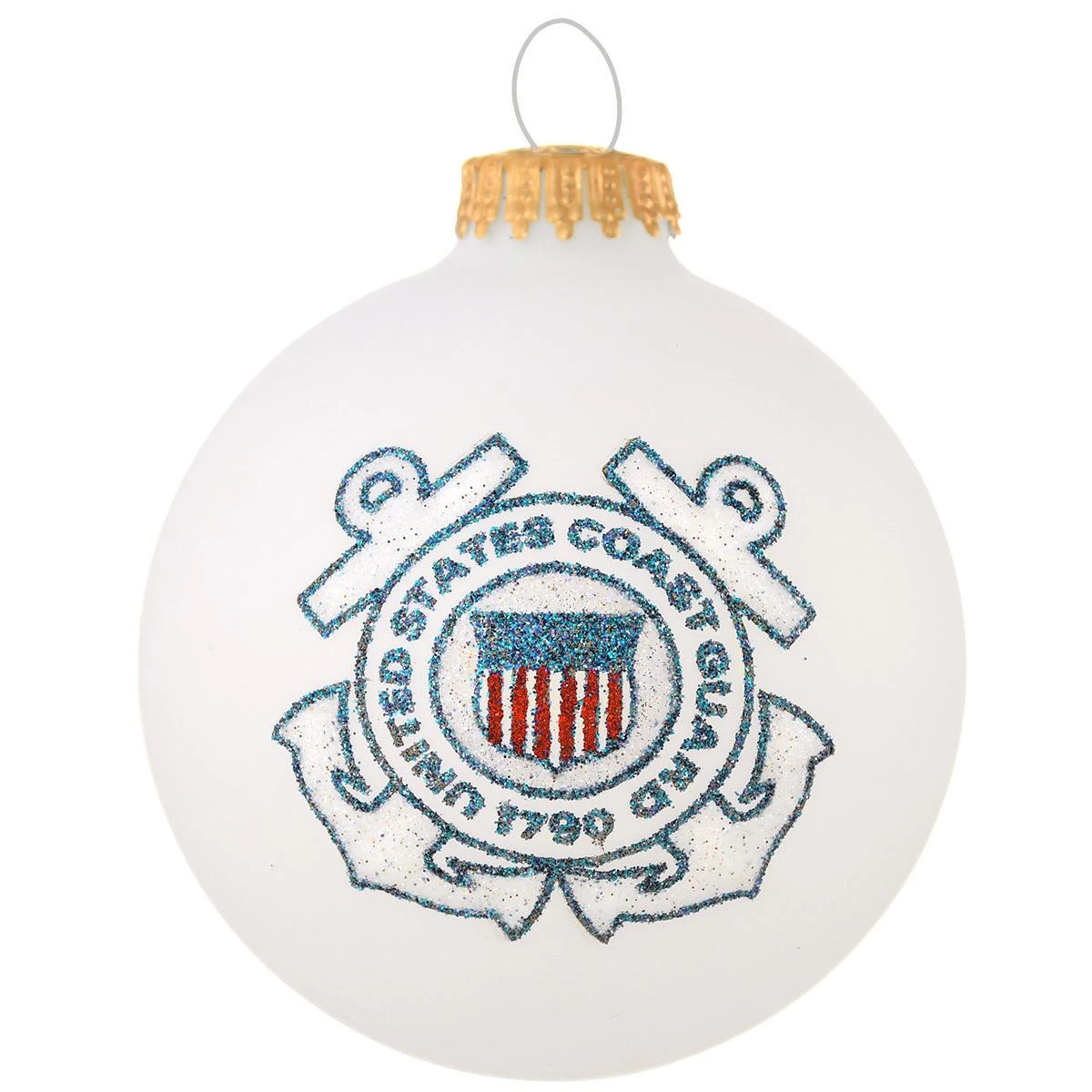 Coast Guard Heart Gifts Glass Ornament 3 Coast Guard Heart Gifts Glass Ornament