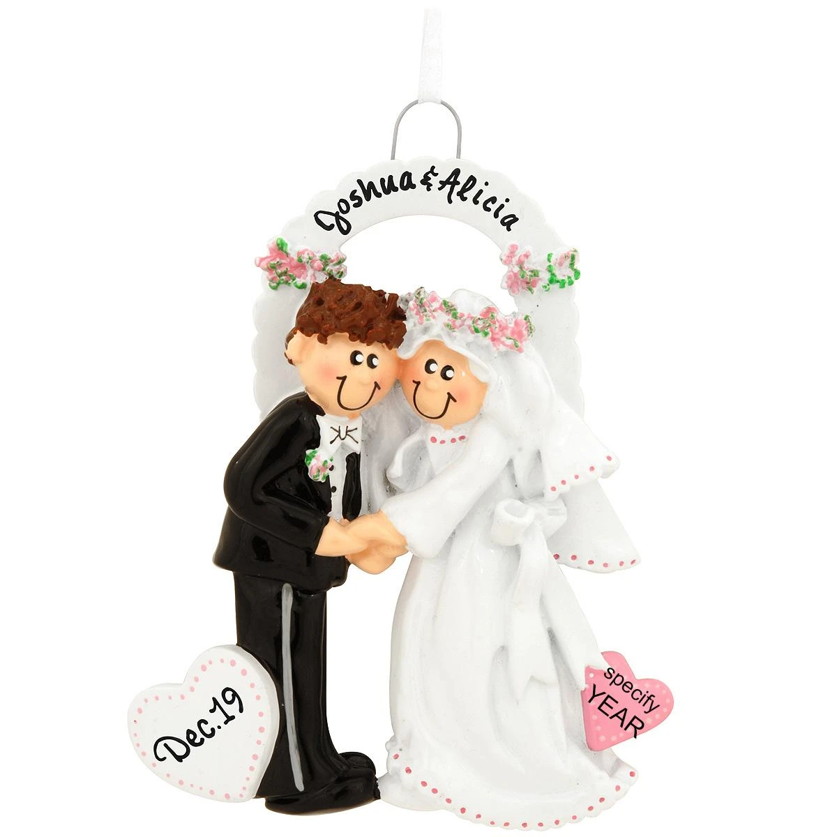 Personalized Bride And Groom In Arch Ornament 3 Personalized Bride And Groom In Arch Ornament