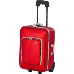 Personalized Red Roller Bag Glass Ornament -Holiday Decoration Store 1143583 web 2