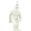 Abominable Snowman Glass Ornament