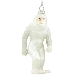 Abominable Snowman Glass Ornament