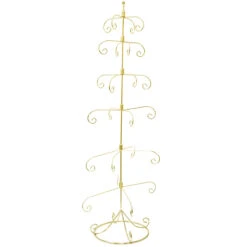 40 Inch Brass 6-Tier Ornament Stand