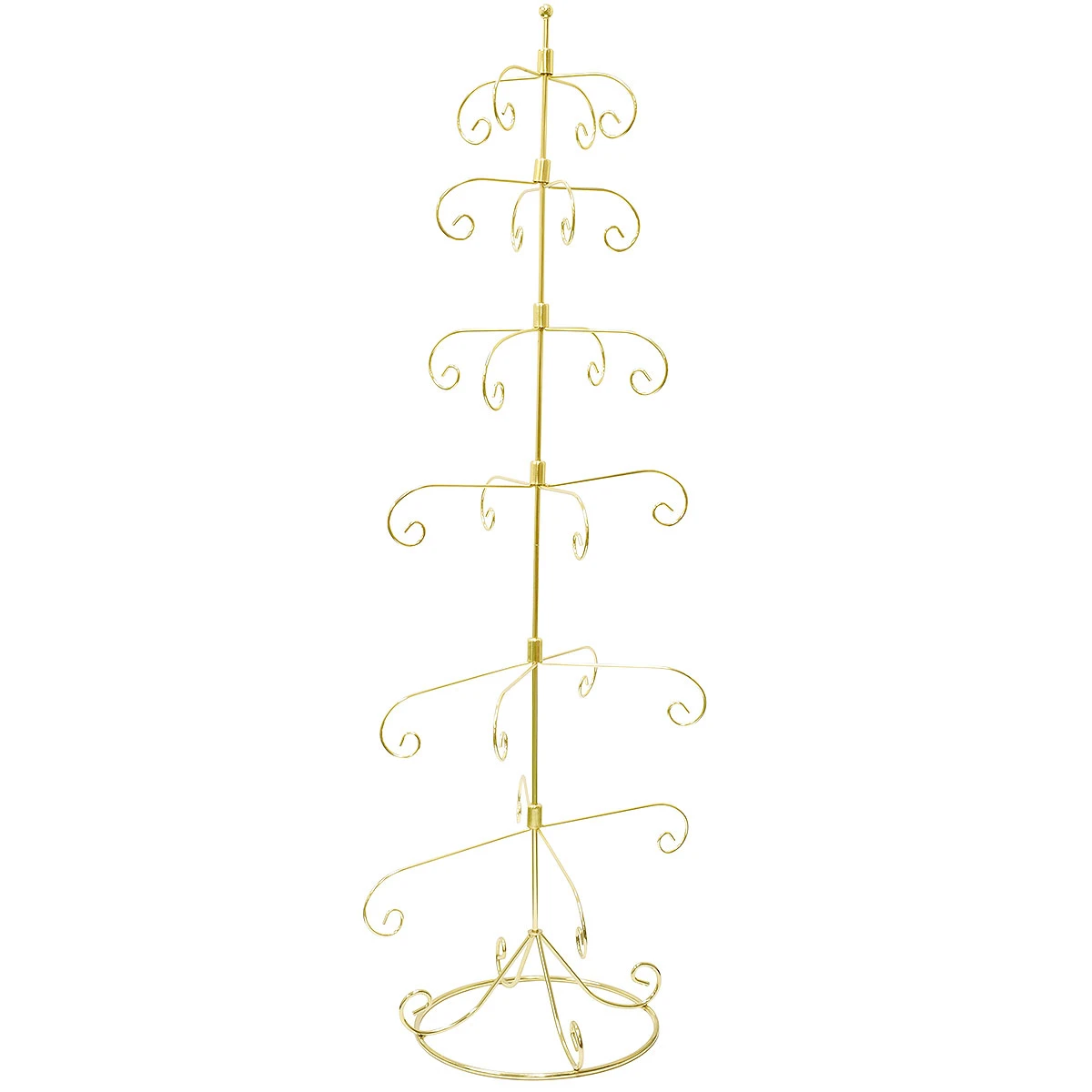 40 Inch Brass 6-Tier Ornament Stand 3 40 Inch Brass 6-Tier Ornament Stand