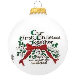 Our First Christmas Mistletoe Ornament
