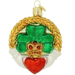 Claddagh Ring Glass Ornament
