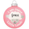 Personalized Jesus' Little Lamb Ornament Pink Glass -Holiday Decoration Store 1148682 web 1.default