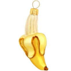 Small Banana Glass Ornament