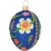Blue Painted Egg With Flowers Glass Ornament -Holiday Decoration Store 1150608 web 1.default