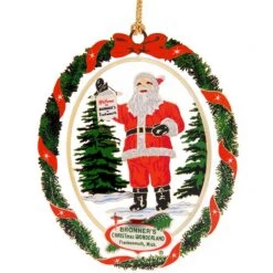 Bronner's Santa Brass Ornament