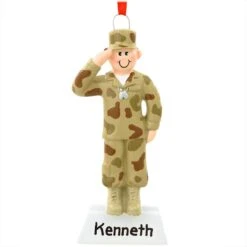 Personalized Army Man Ornament