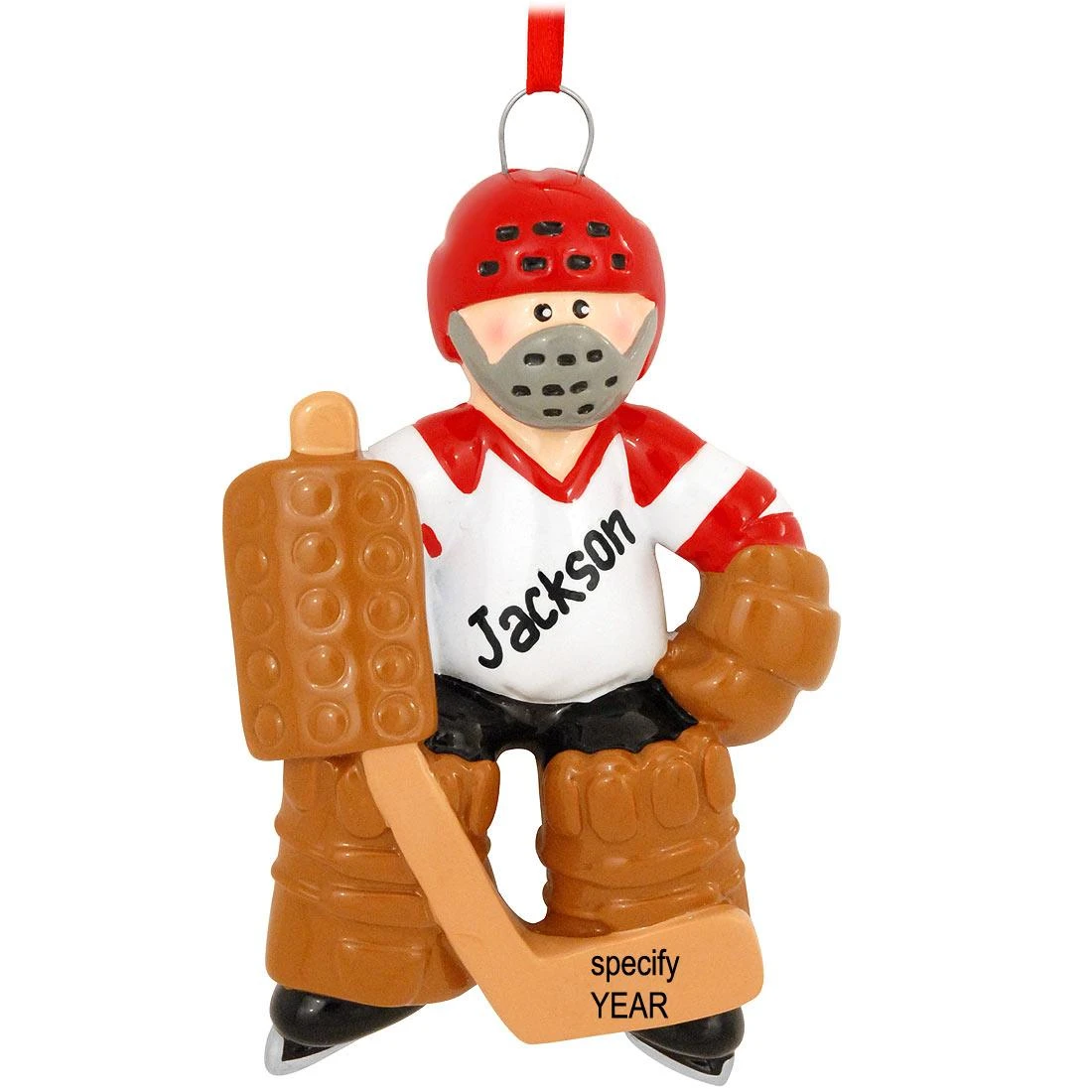Personalized Goalie Hockey Player Ornament 3 Personalized Goalie Hockey Player Ornament