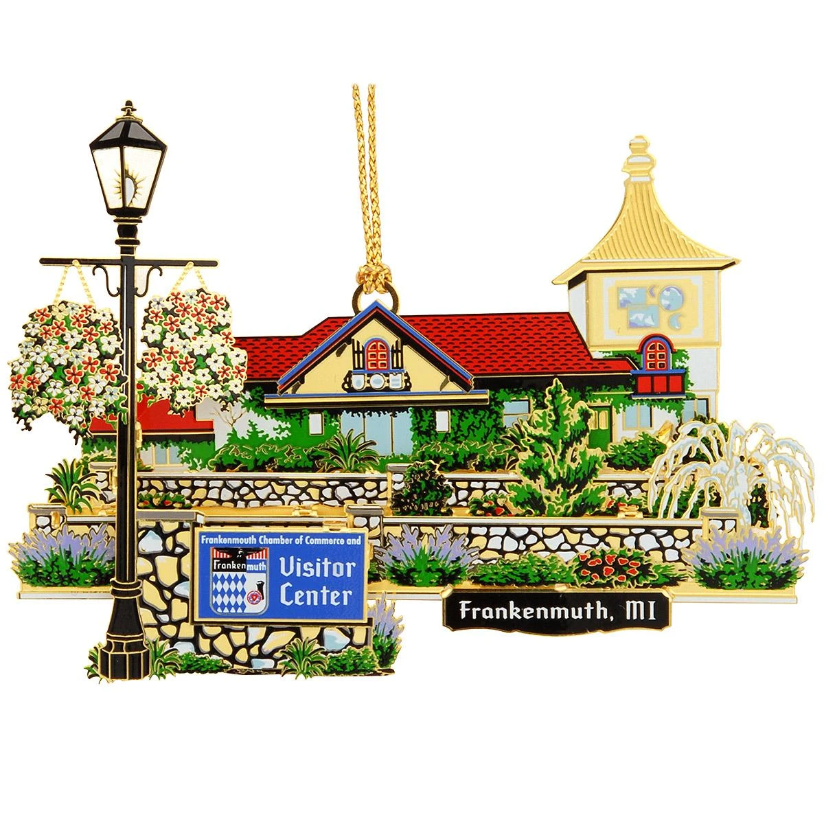 Frankenmuth Chamber Of Commerce Building Brass Ornament 3 Frankenmuth Chamber Of Commerce Building Brass Ornament