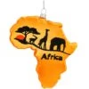 Africa Continent Glass Ornament