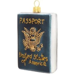 Passport Glass Ornament
