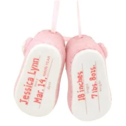 Personalized Baby Girl Shoes Ceramic Ornament -Holiday Decoration Store 1156076 web 2