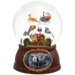 Santa/Train Musical Glitter Dome