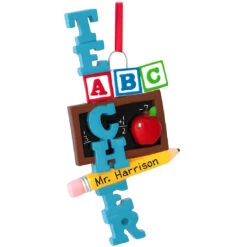 Personalized ABC Teacher Ornament