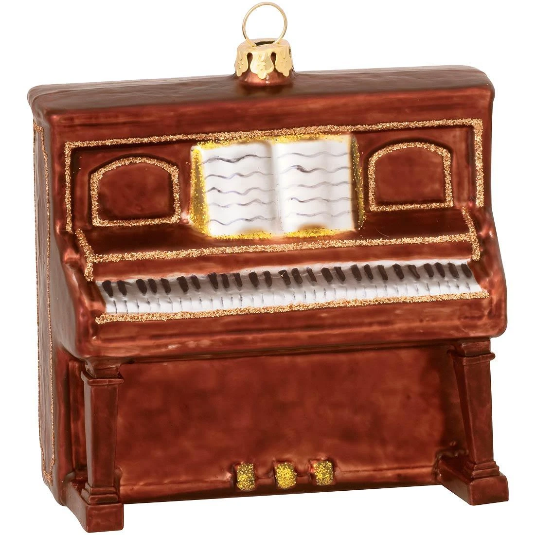 Personalized Upright Piano Glass Ornament 4 Personalized Upright Piano Glass Ornament - Image 2