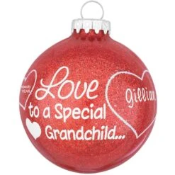 Personalized Love To A Special Grandchild Ornament