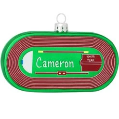 Personalized Track And Field Glass Ornament