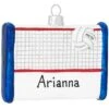 Personalized Volleyball Net With Ball Glass Ornament