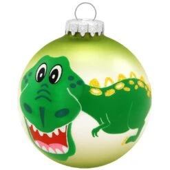 Personalized Dinosaur Glass Ornament -Holiday Decoration Store 1159289 web 3