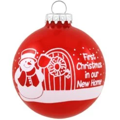 Personalized First Christmas In Our New Home Glass Ornament -Holiday Decoration Store 1159369 web 2