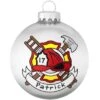 Personalized Fireman's Shield With Banner Glass Ornament -Holiday Decoration Store 1159372 web 1.default