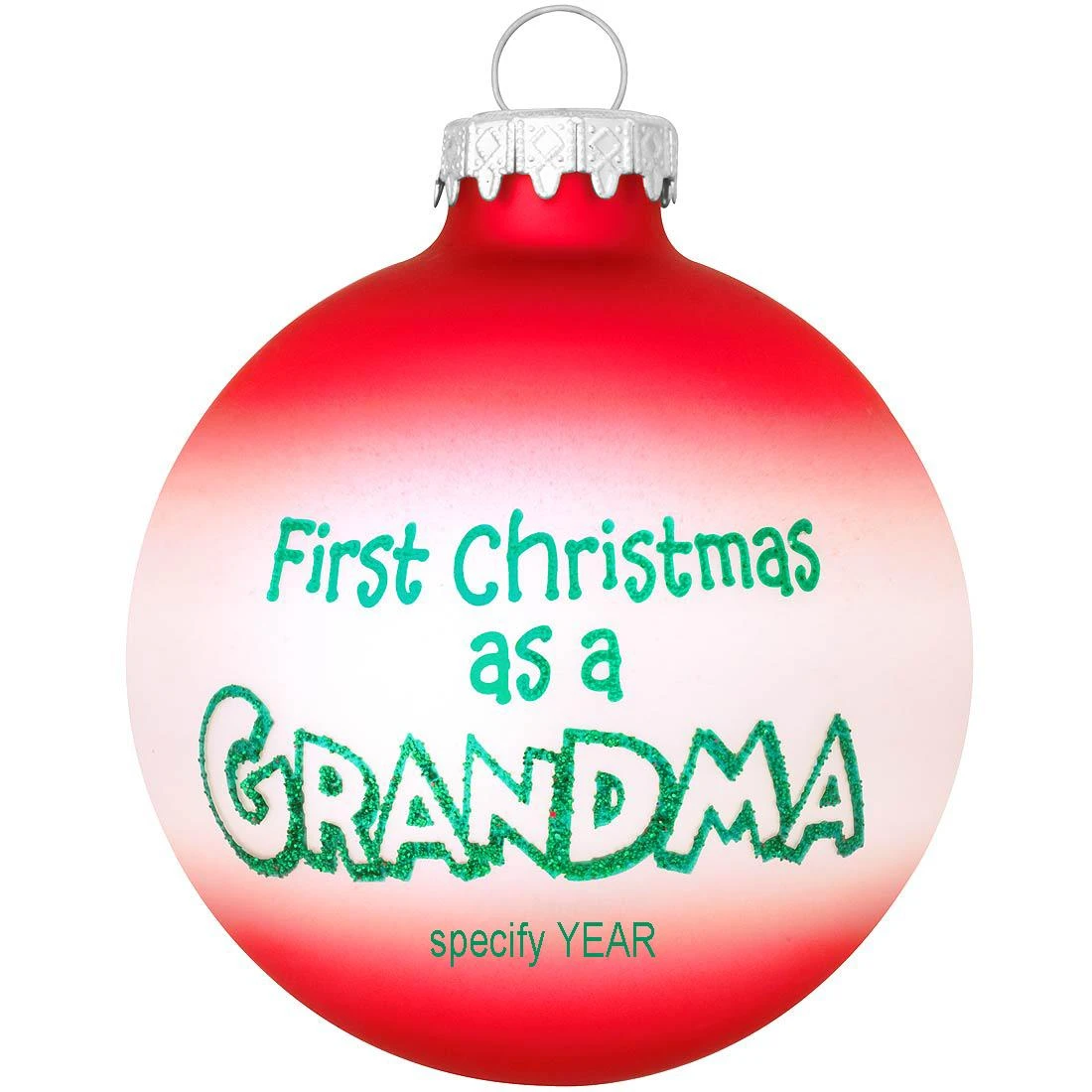 Personalized First Christmas As Grandma Glass Ornament 3 Personalized First Christmas As Grandma Glass Ornament