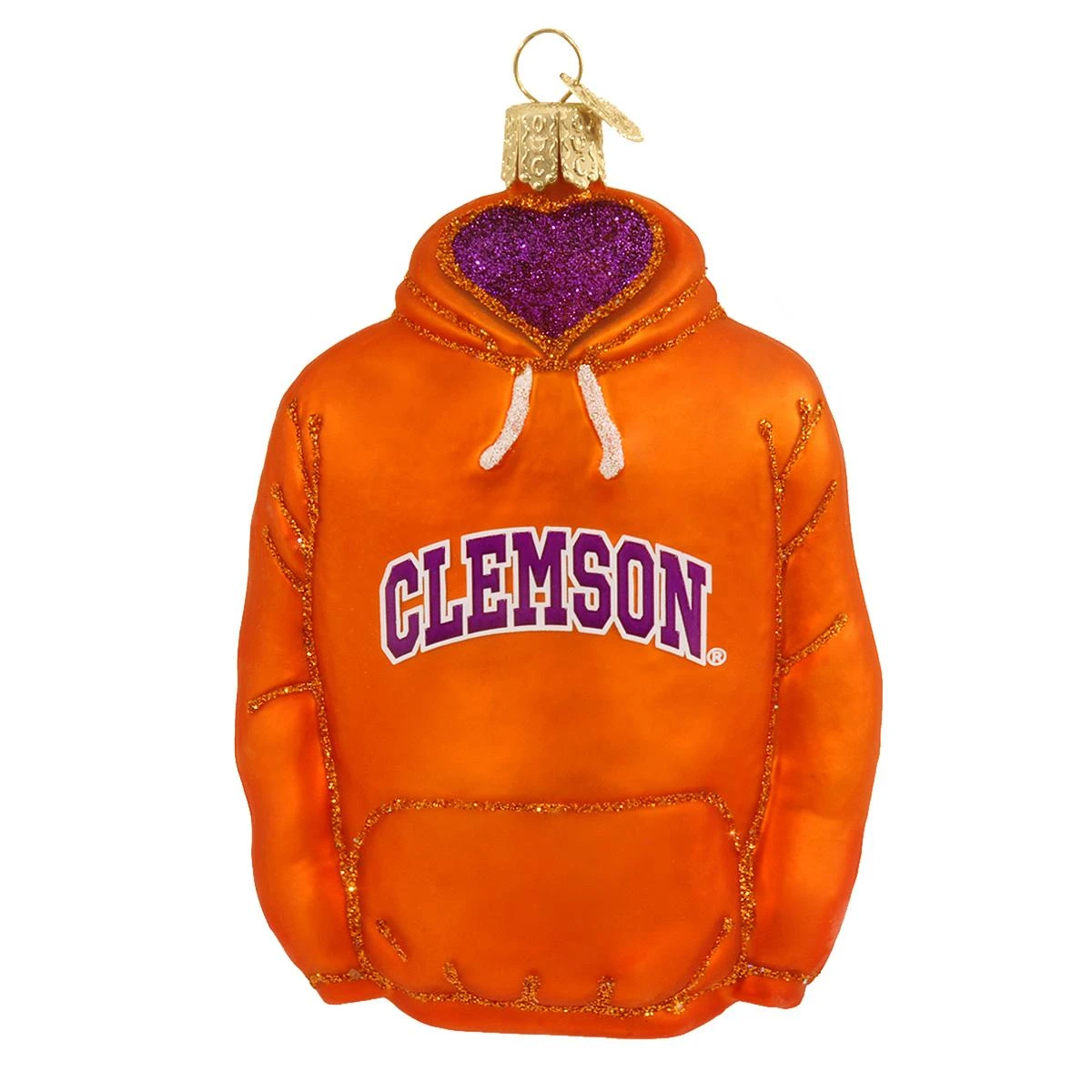 Clemson University Hoodie Ornament 3 Clemson University Hoodie Ornament
