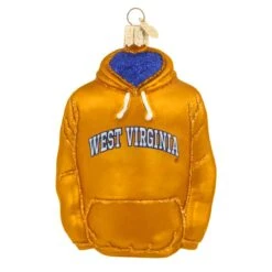 West Virginia University Hoodie Ornament