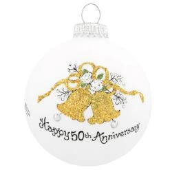 50th Anniversary Glass Ornament