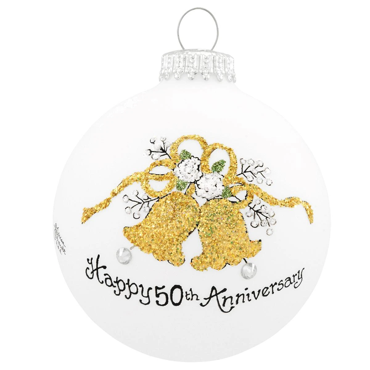 50th Anniversary Glass Ornament 3 50th Anniversary Glass Ornament