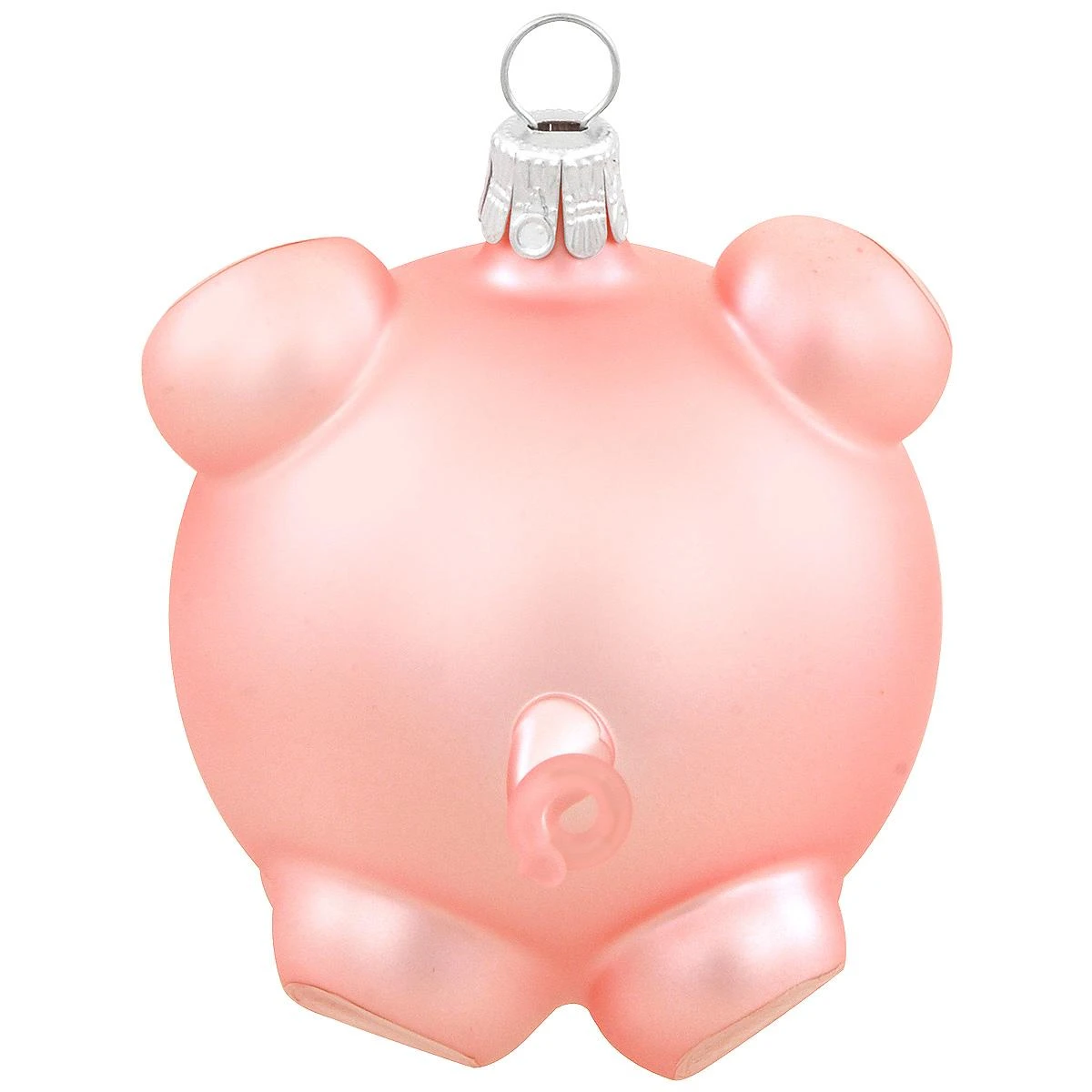 Pink Portly Pig Glass Ornament 4 Pink Portly Pig Glass Ornament - Image 2