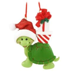 Personalized Turtle With Santa Hat Ornament 6 Personalized Turtle With Santa Hat Ornament -Holiday Decoration Store 1164919 web 2