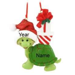 Personalized Turtle With Santa Hat Ornament 7 Personalized Turtle With Santa Hat Ornament -Holiday Decoration Store 1164919 web 3