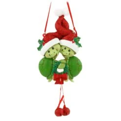 Personalized Turtle Couple With Santa Hat Ornament -Holiday Decoration Store 1164920 web 2
